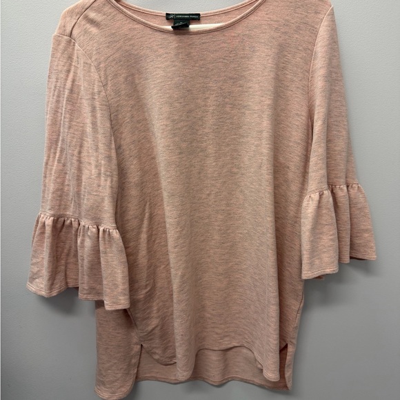 Adrianna Papell Tops - Adrianna Papell Blush Ruffle Sleeve Blouse